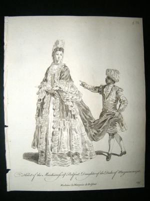 France Marchioness of Belfont C1760 Costume Print