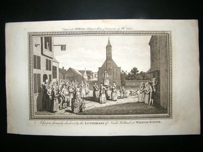 Holland: C1790 Lutherans Custom. Whitsuntide.