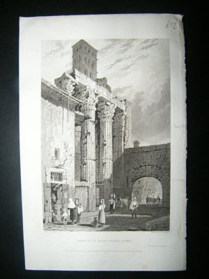 Italy: 1832 Steel Engraving, Mars Ultor, Rome