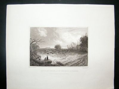 Canada: 1832 engraving, Rapids above Niagara Falls