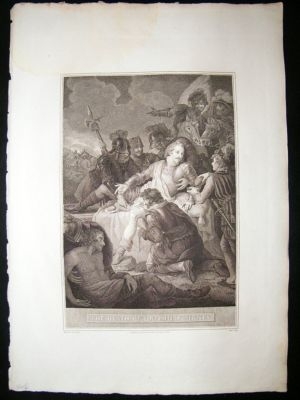 Death of Philip Sidney 1796 Folio Antique Print