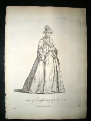 Sweden Lady of Quality: C1760 Costume Print