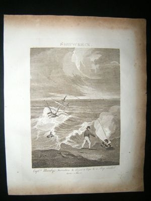 Ship Print: 1812 Shipwreck, Method of Throwing Rope, An