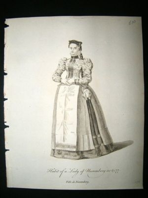 Germany Nuremberg  Woman C1760 Costume Print