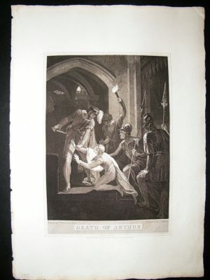 Death of Arthur 1793 Folio Antique Print