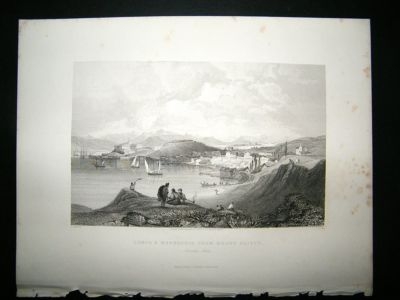 Greece: 1840 Steel Engravings, Corfu Print.