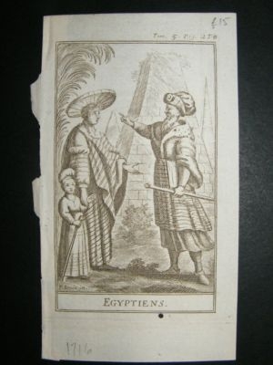 Egypt:1716 Copper Plate, Egyptians.