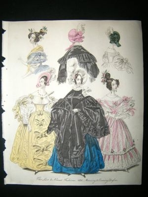 Fashion 1836 Morning & Evening Dresses, Hand Col #52