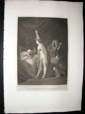 Death of Cardinal Beaufort 1803 Folio Antique Print