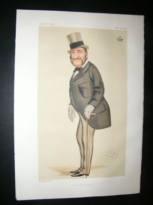 Vanity Fair Print: 1876 Duke of Beaufort, Turf Devotee