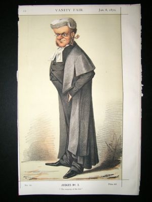 Vanity Fair Print: 1870 Justice Bovill, Judge.