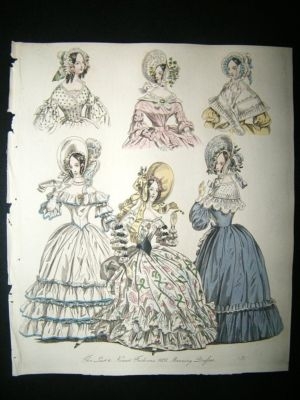 Fashion 1837 Morning Dresses, Hand Col #10