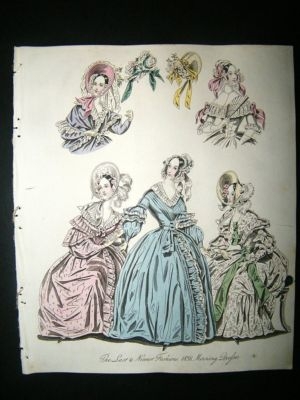 Fashion 1838 Morning Dresses, Hand Col #9
