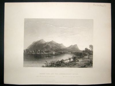 USA: c1840, Mount Tom, Massachusetts, engraving