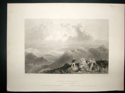 USA: c1840, Mount Jefferson, Oregon, steel engraving