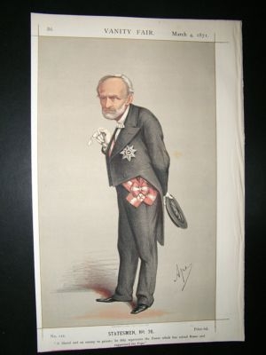 Vanity Fair Print: 1871 Chevalier Charles Cadorna