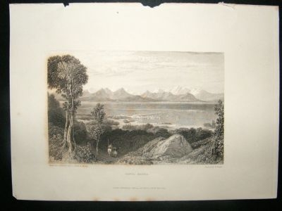 Greece: 1834 Steel Engraving, Santa Maura Print