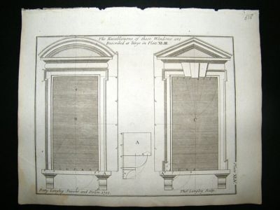 Architecture: 1741 Entablatures For Windows, Langley