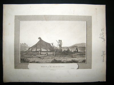 Egypt:1810 Copper Plate, Bedouins Tent.