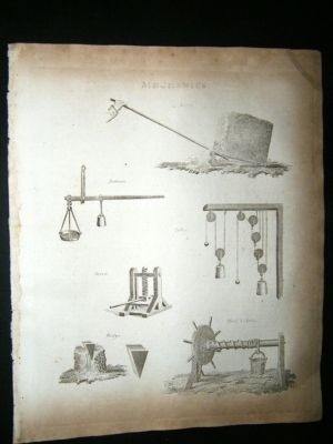 Science & Tech: 1812 Mechanics., Antique Print.