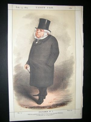 Vanity Fair Print: 1869 John Bright, Caricature