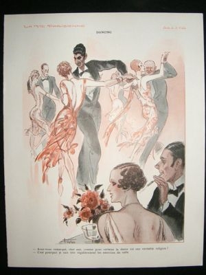 La Vie Parisienne Art Deco Print 1929 Paris Carnival by