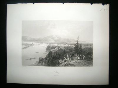 Austria: 1855 Steel Engraving, Linzo