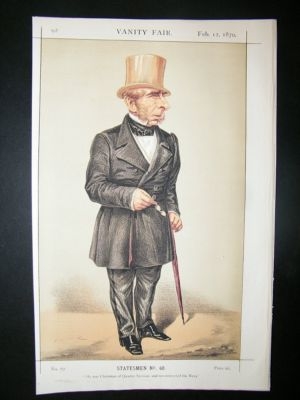 Vanity Fair Print: 1870 John Pakington, Caricature