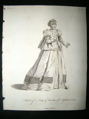 France Alsatia Lady of Quality: C1760 Costume Print