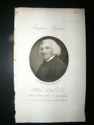 William Paley, Archdeacon Of Carlisle:1805 Portrait.