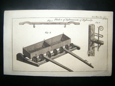 Agriculture: 1773 Plough Used In Husbandry.