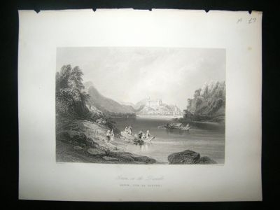 Austria: 1855 Steel Engraving, Danube