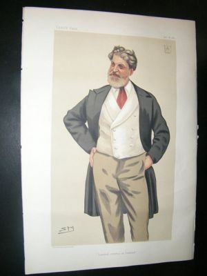 Vanity Fair Print: 1882 Thomas Bateson, Spy Cartoon