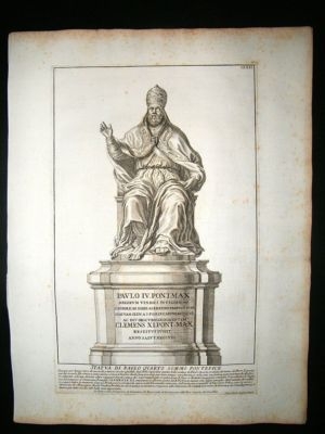 De Rossi Statue Print :1704 Folio Copper Plate 162.