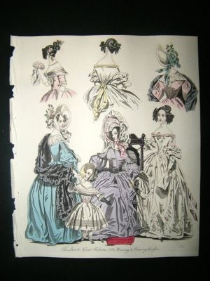 Fashion 1836 Morning & Evening Dresses Hand Col #28