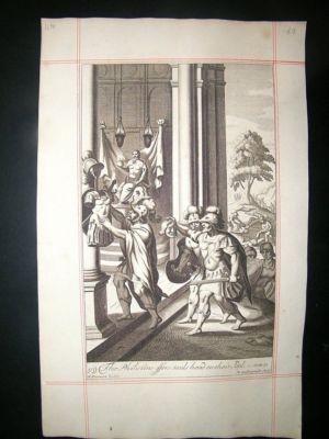 Religious 1690 Philistines offer Sauls head, Blome