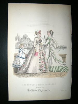 Fashion Print: June 1867, Child,  Antique Hand Coloured