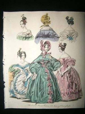 Fashion 1836 Morning & Evening Dresses, Hand Col #49
