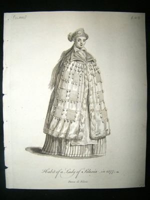 Poland Lady of Silesia: C1760 Costume Print