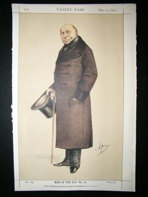 Vanity Fair Print: 1870 Baron De Brunnow, Ambassador.