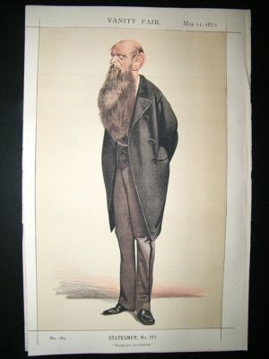 Vanity Fair Print: 1872 Wilfrid Lawson, Lithograph