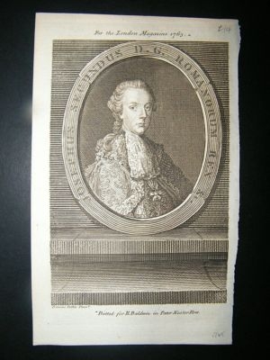 Josephus Secundus:1765 Copper Engraved Portrait.