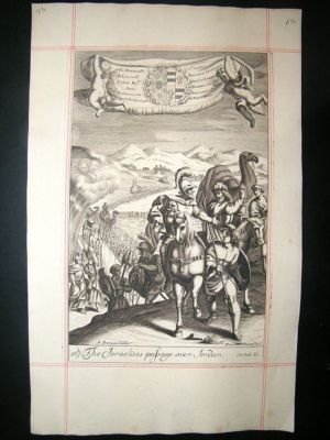 Religious 1690 Israelites Passage over Jordan, Folio Pr