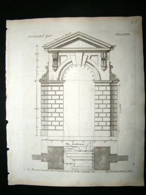 Architecture: 1741 Rusticated Gate , Langley Print