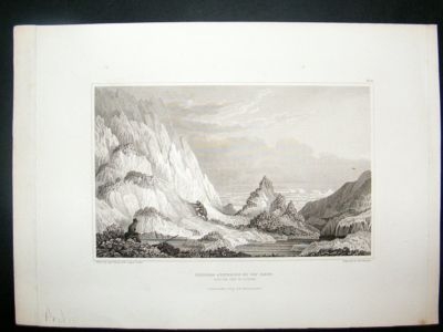 Arctic: 1828 steel engraving, Iceberg
