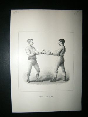Boxing Print: 1893 On guard