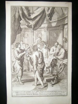 Religious 1720 Boaz Marries Ruth, Folio Print, Elzevier