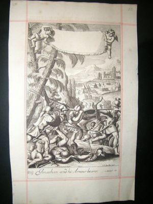 Religious 1690 Jonathan & His Armour Bearer, Blome