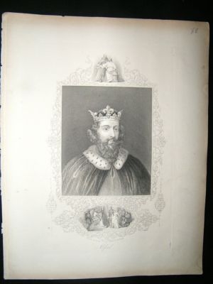 Alfred:C1840 Steel Engraved Portrait Print.