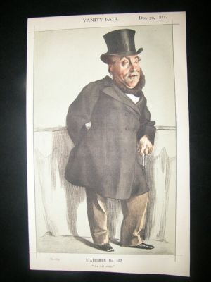 Vanity Fair Print: 1871 William Henry Gregory, Cartoon